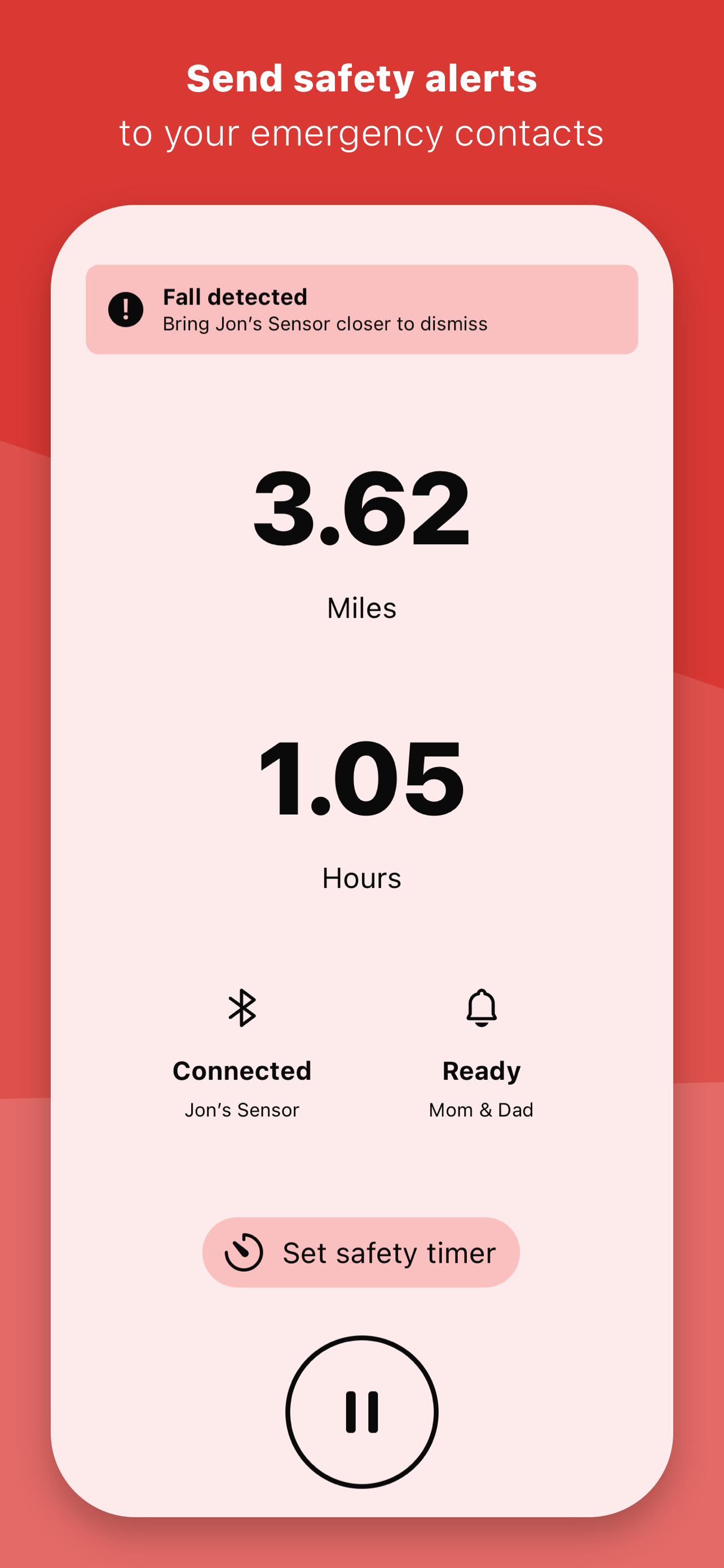 Sale! StandTrac Smart Sensor for Fall Detection with Protective Case & Mounting Clip